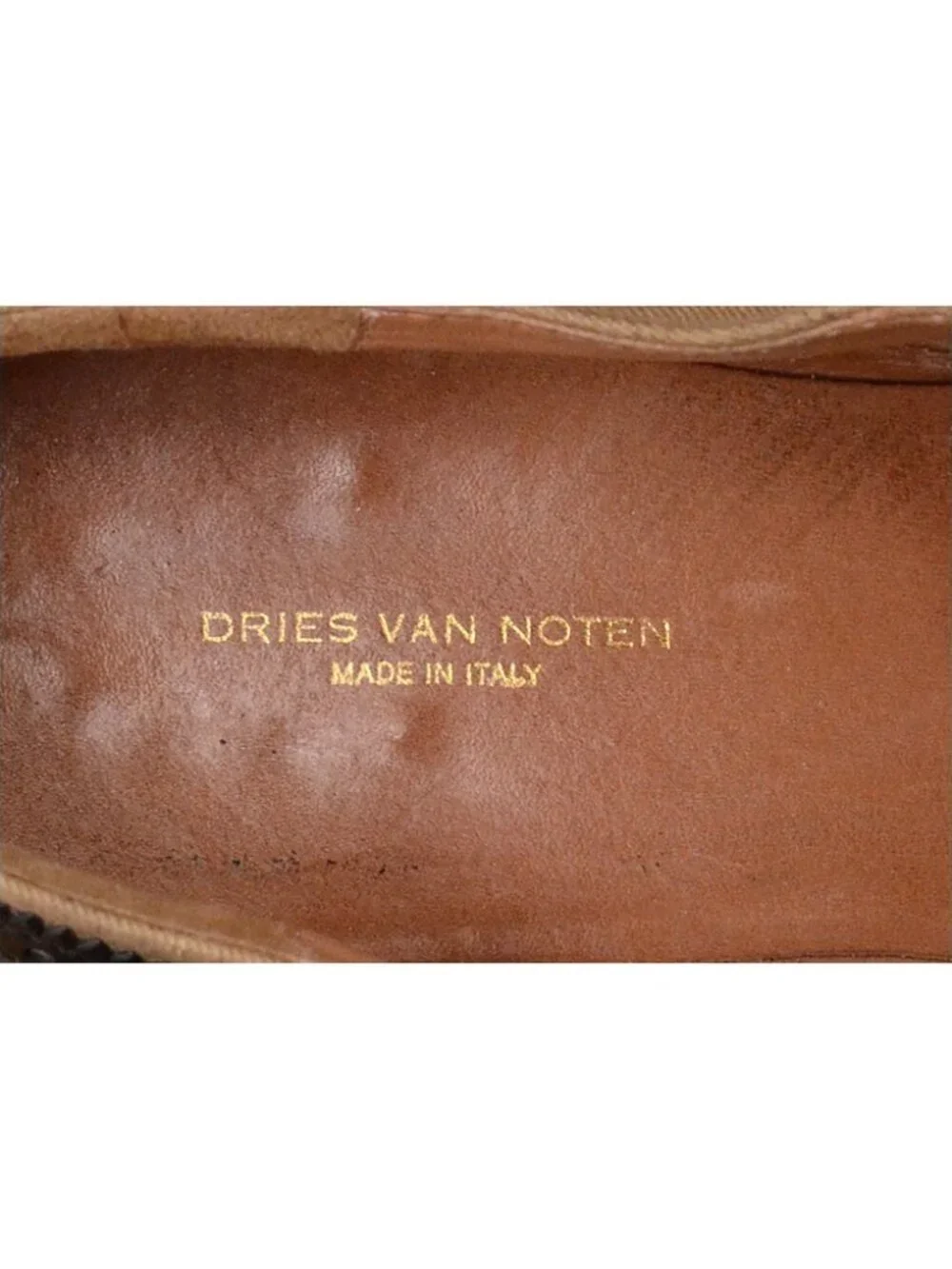 Men Dries Van Noten Perforated Cap Toe Oxfords 43.5
